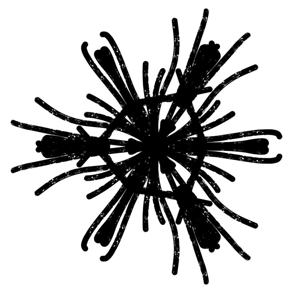 a black and white drawing of a snowflake vector