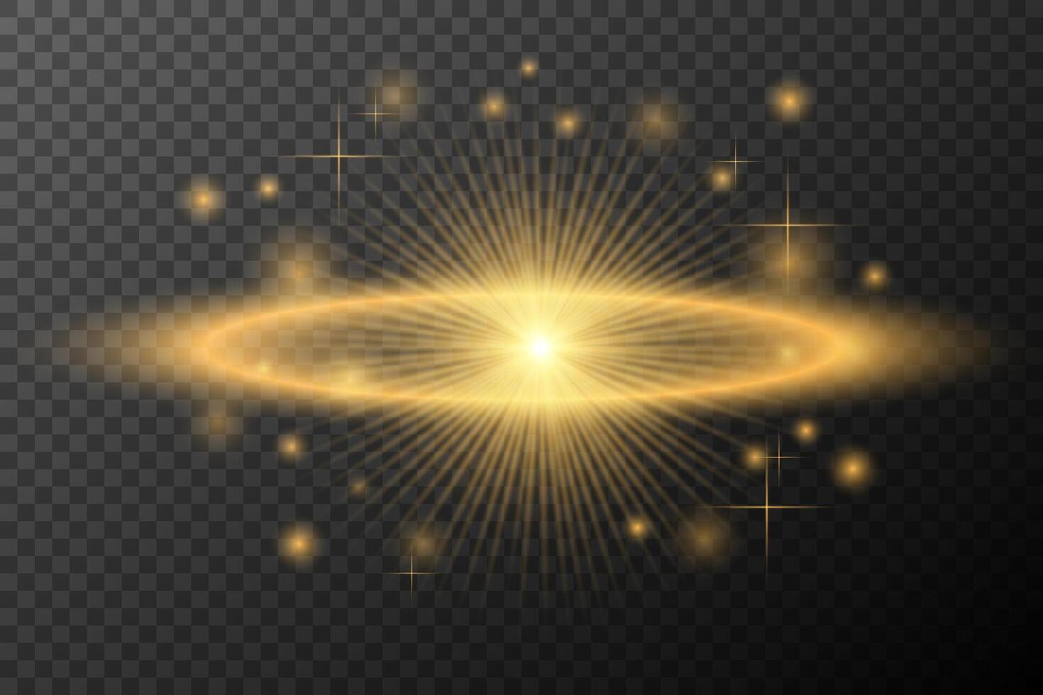 golden light rays on background vector