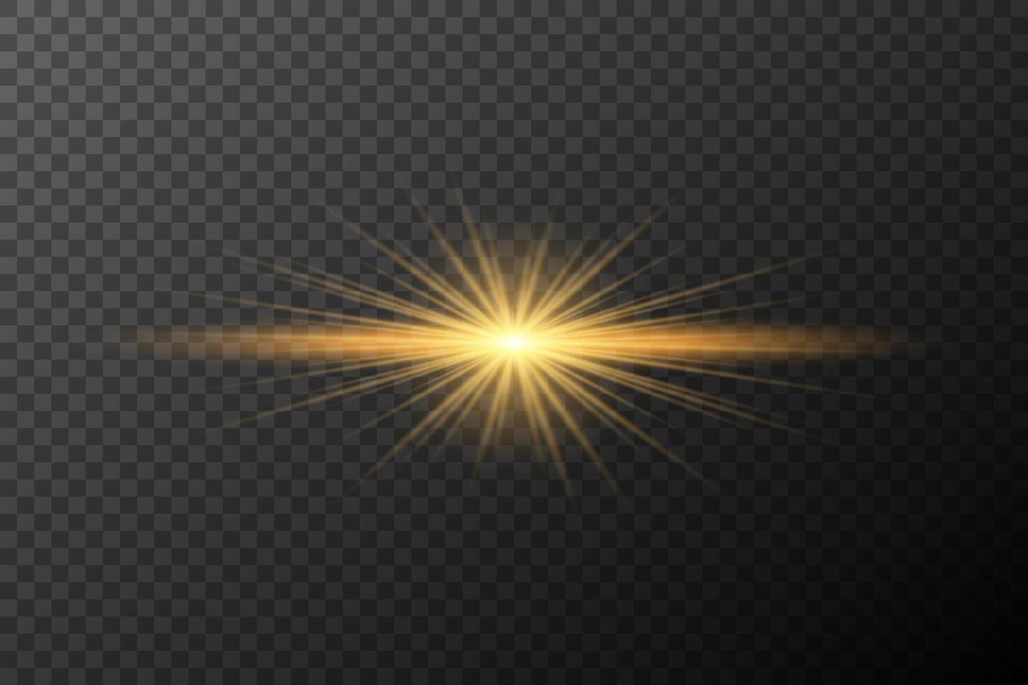 golden light burst on background vector