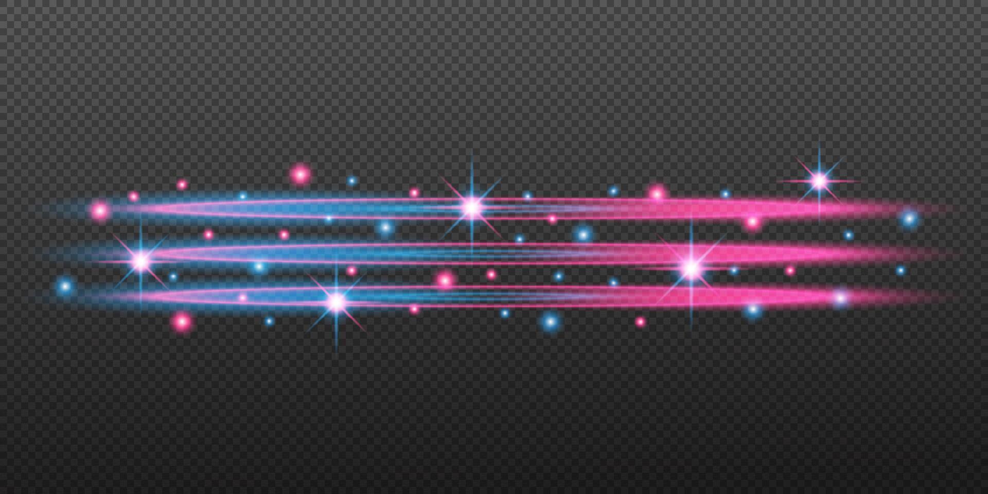 a glowing blue and pink light effect on a black background vector