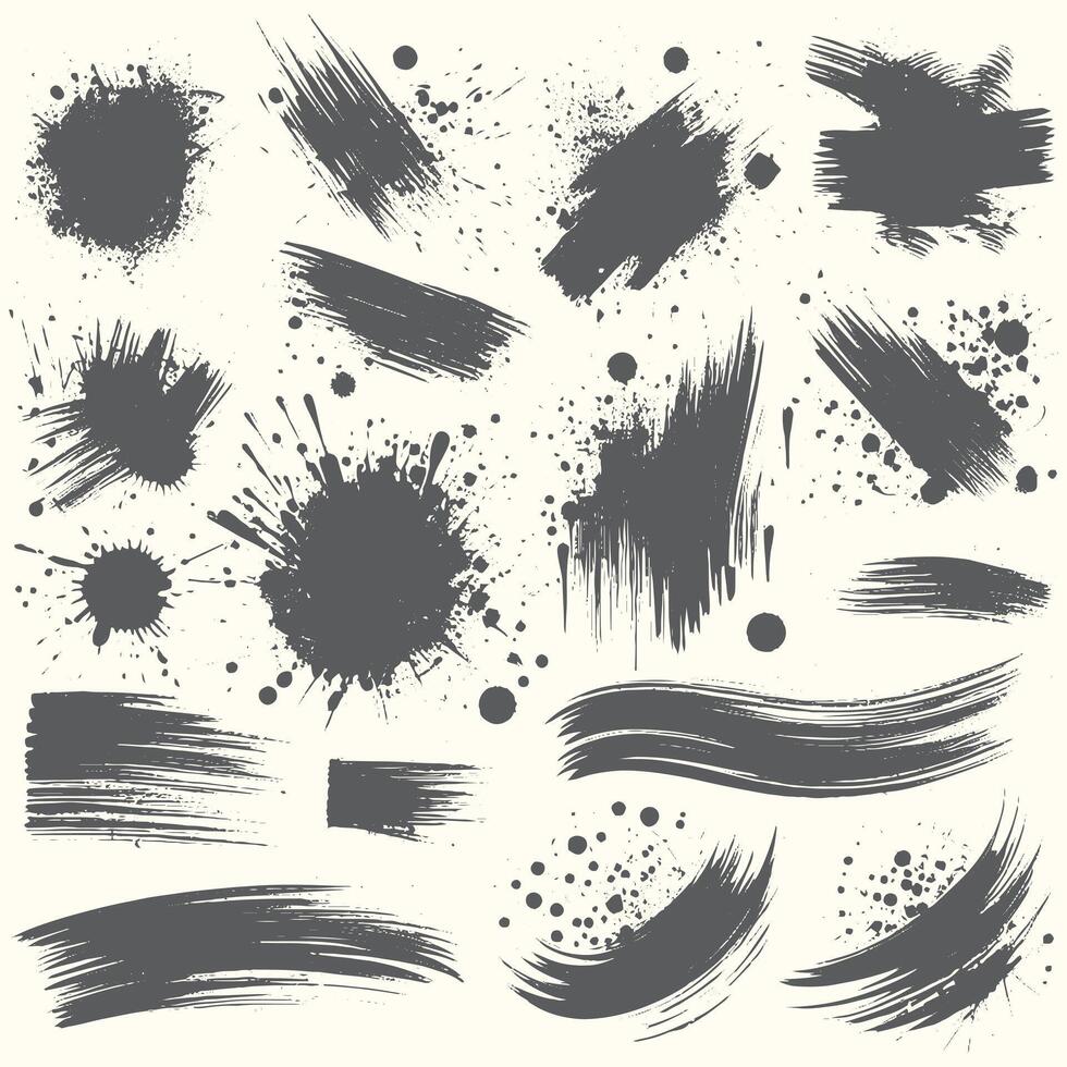 Simple Ink Splash Design Collection vector