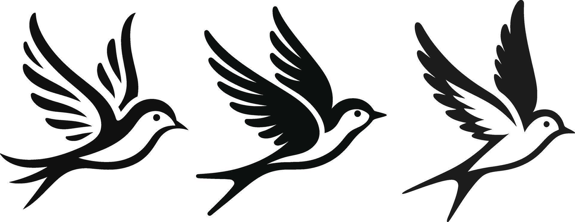 Birds Illustration outline vector