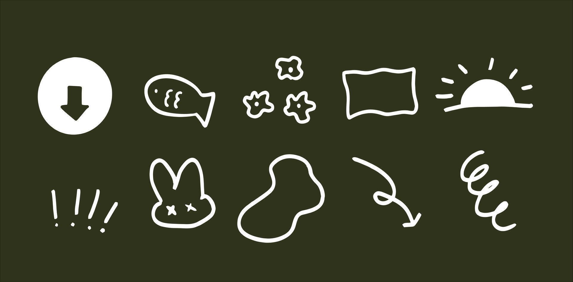 Minimalist Decorative Icons for Artistic Creations vector