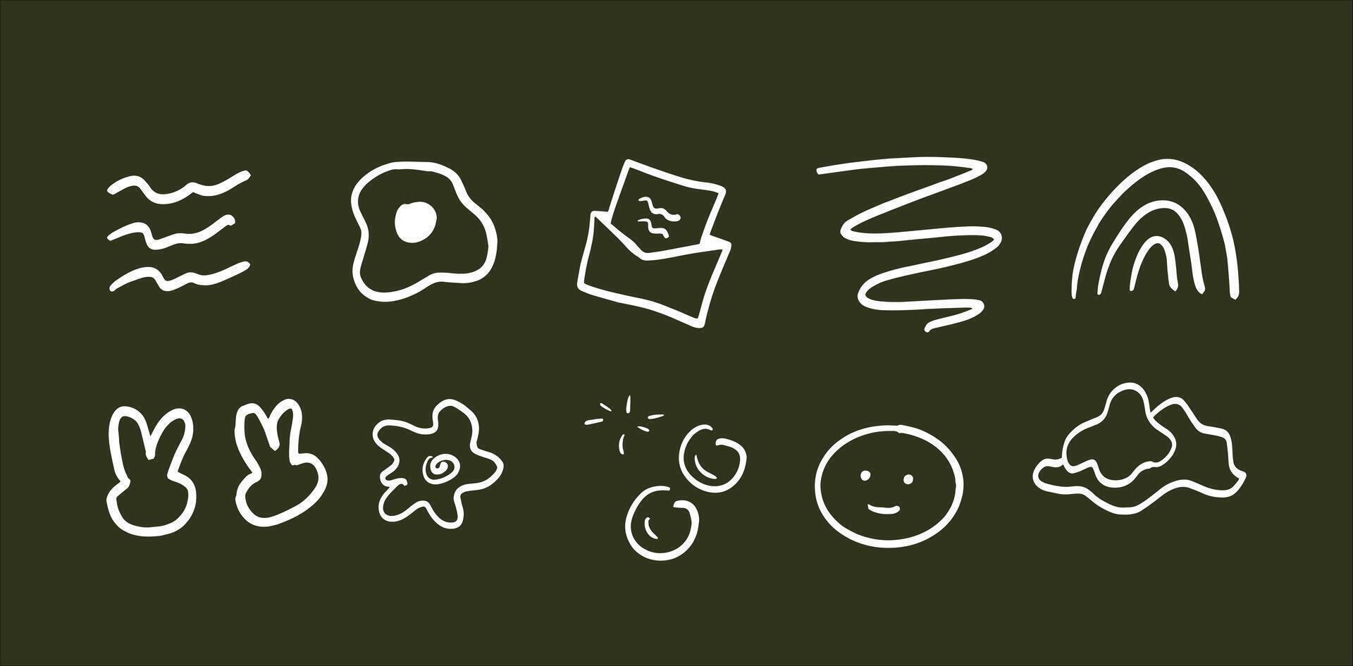 Fun Decorative Doodles for Unique and Creative Art vector