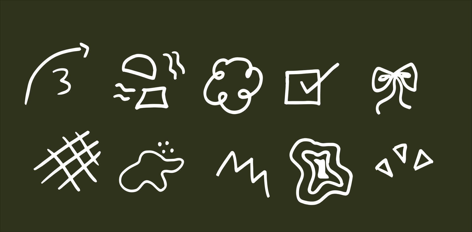 Simple Decorative Elements for Creative Projects vector