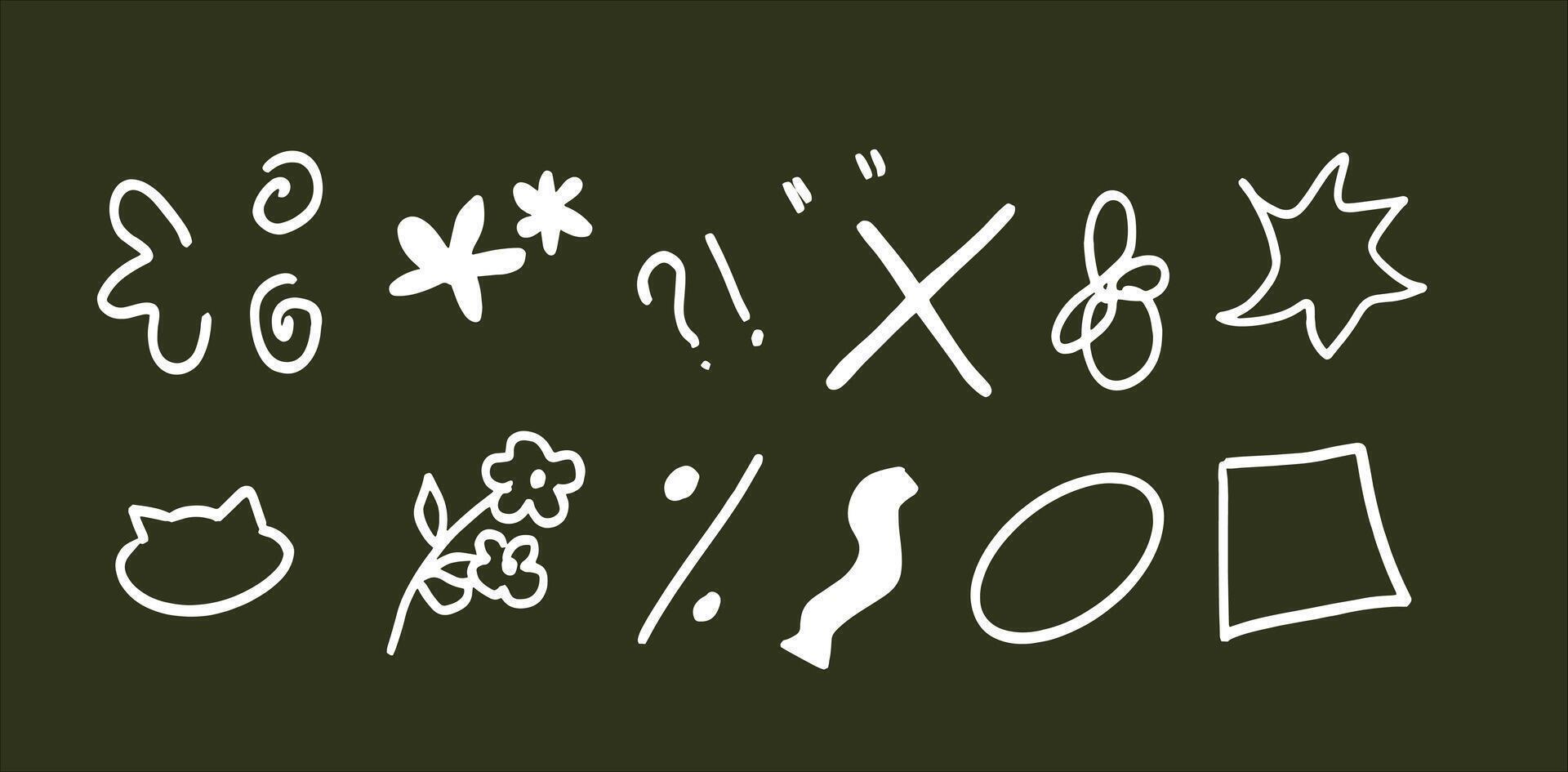 Simple Decorative Doodle Set for Unique Design Creations vector