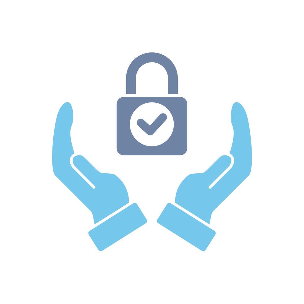 secured concept line icon. Simple element illustration. secured concept outline symbol design. vector