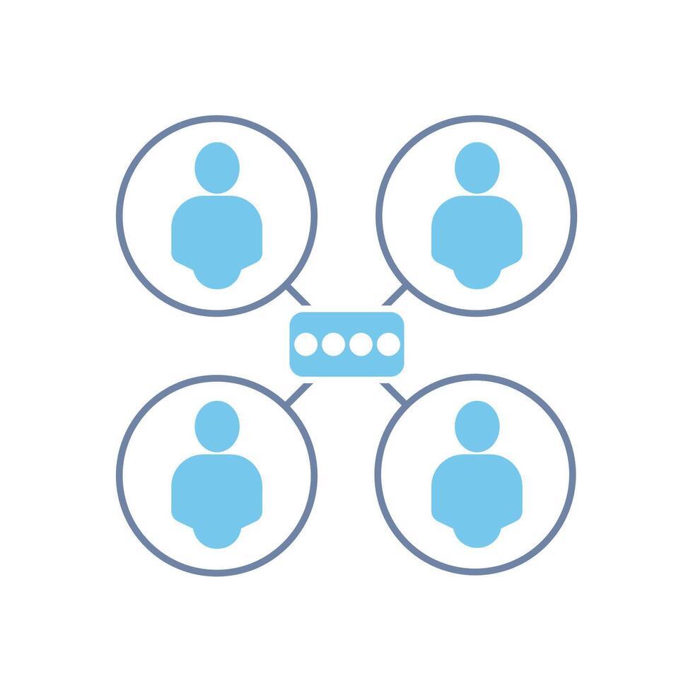 community concept line icon. Simple element illustration. community concept outline symbol design. vector