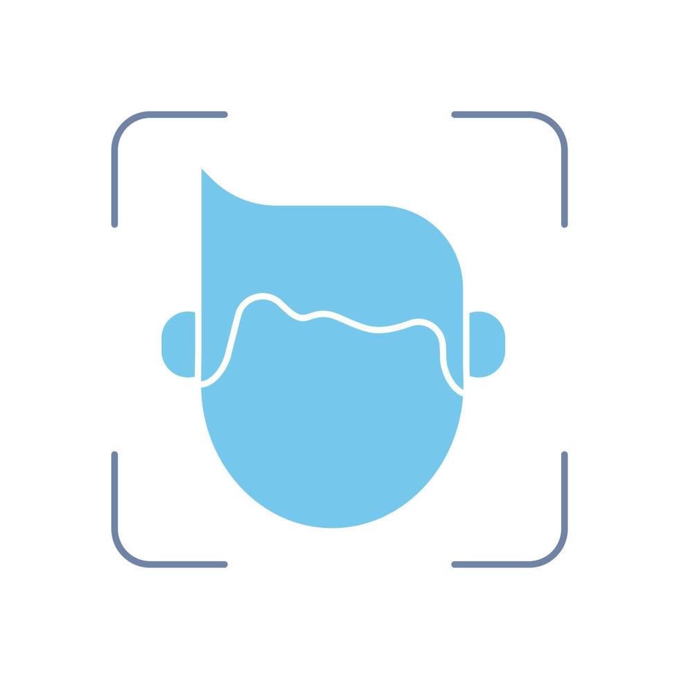 face detection concept line icon. Simple element illustration. face detection concept outline symbol design. vector