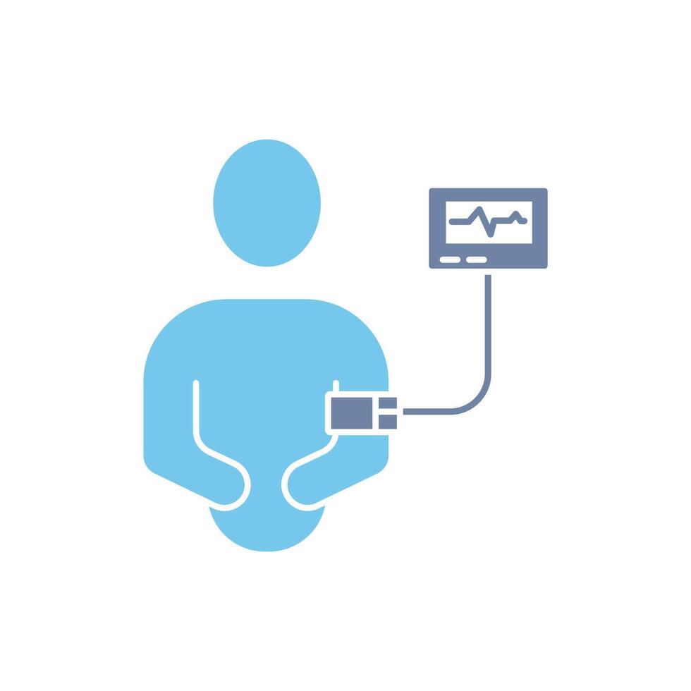 blood pressure concept line icon. Simple element illustration. blood pressure concept outline symbol design. vector