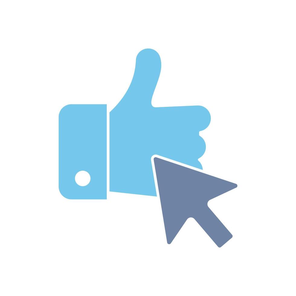 click like concept line icon. Simple element illustration. click like concept outline symbol design. vector