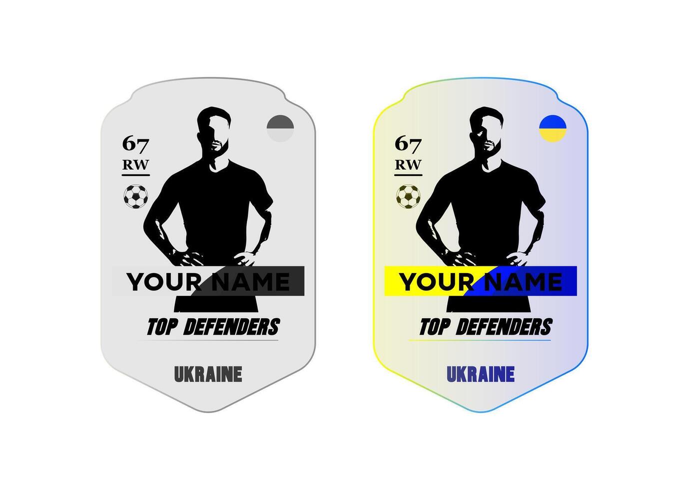 football player card Ukraine background vector