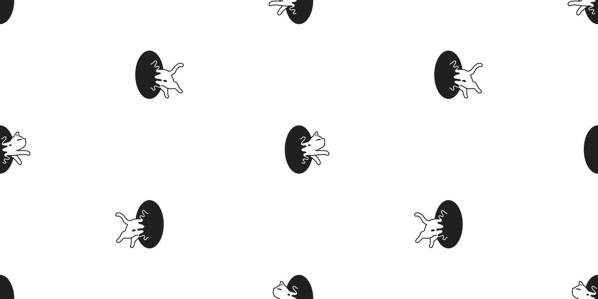 cat seamless pattern polka dot kitten calico munchkin neko pet cartoon doodle tile background gift wrapping paper illustration repeat wallpaper isolated design vector