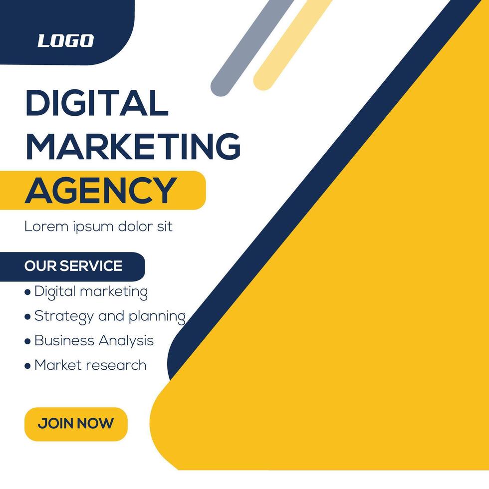Modern corporate social media post design vector