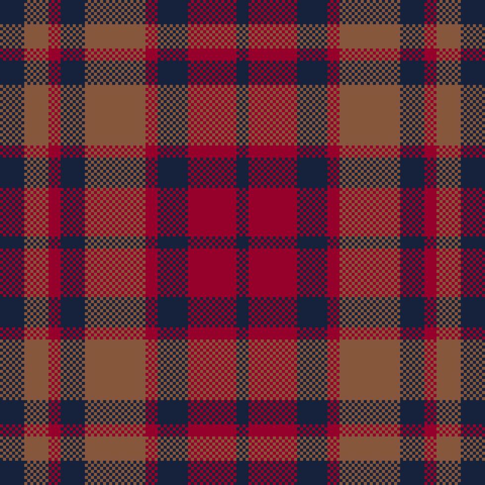 Pixel background design. Modern seamless pattern plaid. Square texture fabric. Tartan scottish textile. Beauty color madras ornament. vector