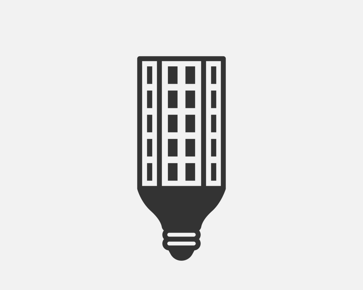 Light bulb icon . Llightbulb idea logo concept. Lamp electricity icons web design element. Led lights isolated silhouette. vector