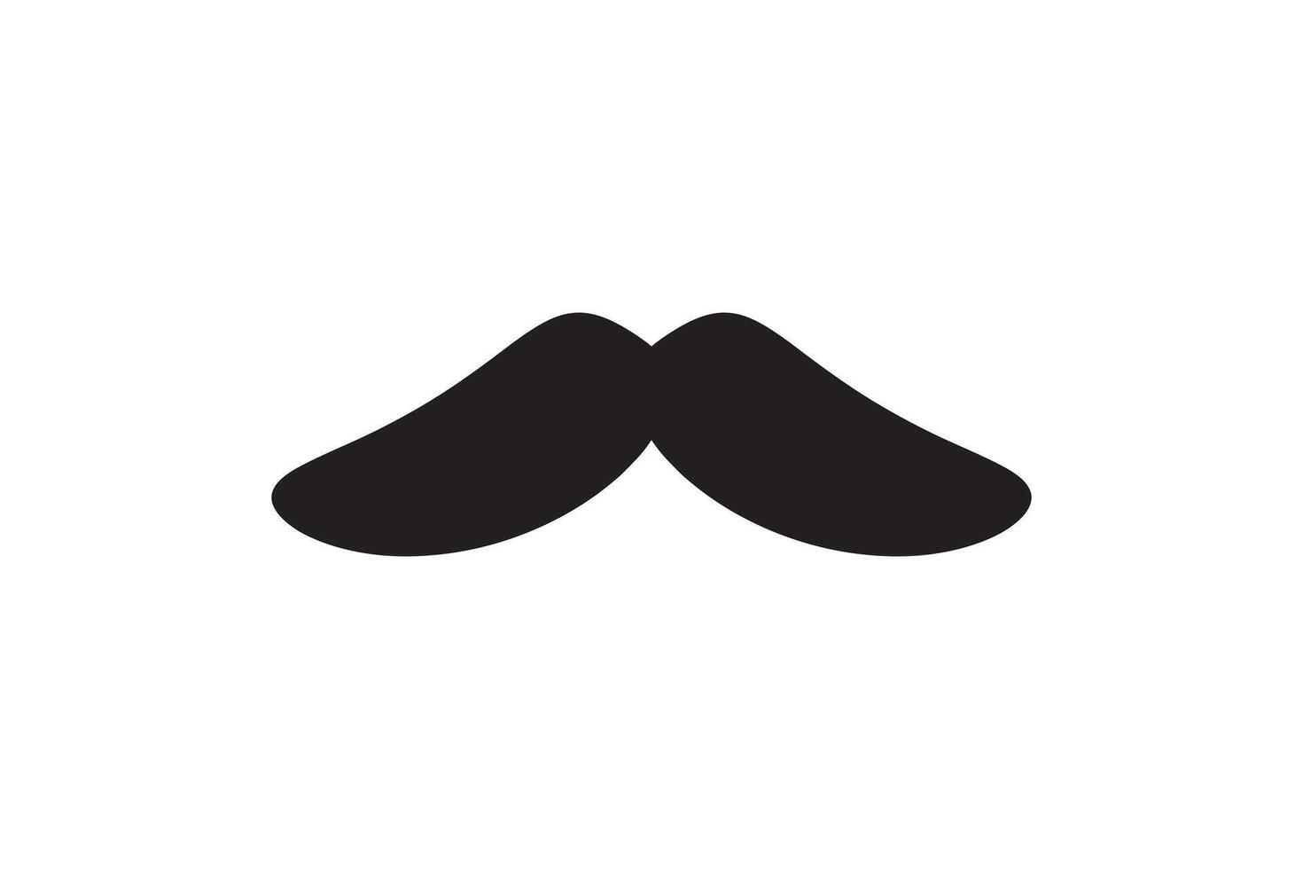 Moustache icon. Black retro style mustache. Shave barber vintage man face vector