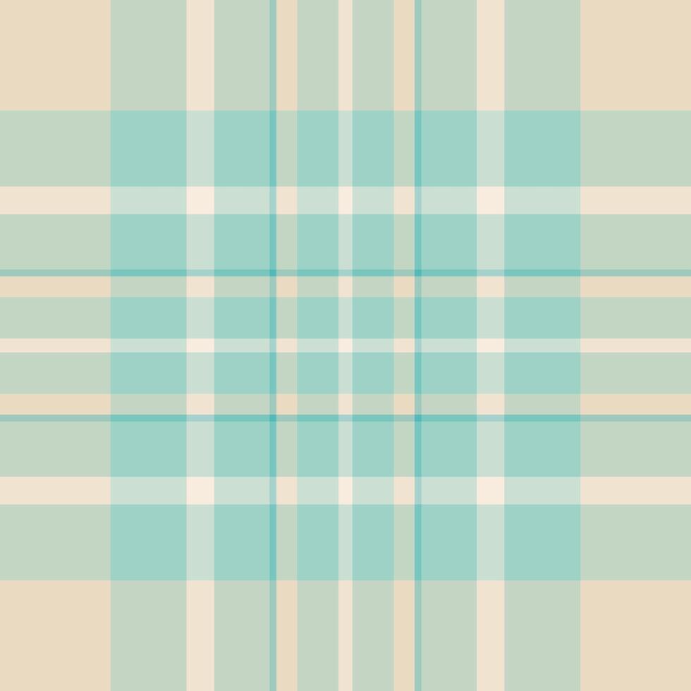 Aged fabric check texture, pixel plaid background tartan. Funky pattern seamless textile in light and pale teal colors. vector