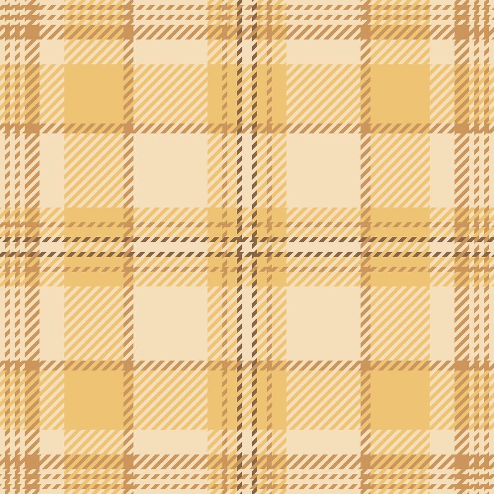 Premium tartan pattern, korean textile plaid texture. Arabic background check fabric seamless in light and amber colors. vector