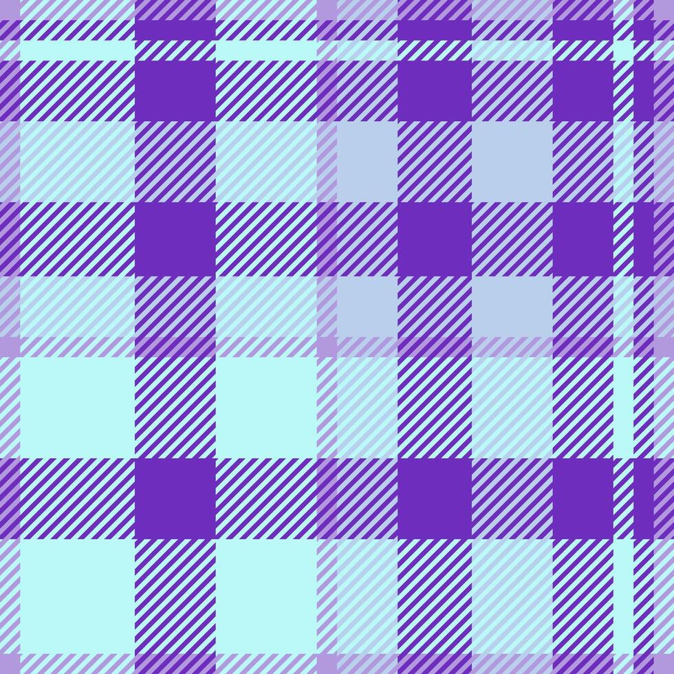 Cutout fabric textile check, tradition background seamless . Hotel tartan plaid pattern texture in light and violet colors. vector