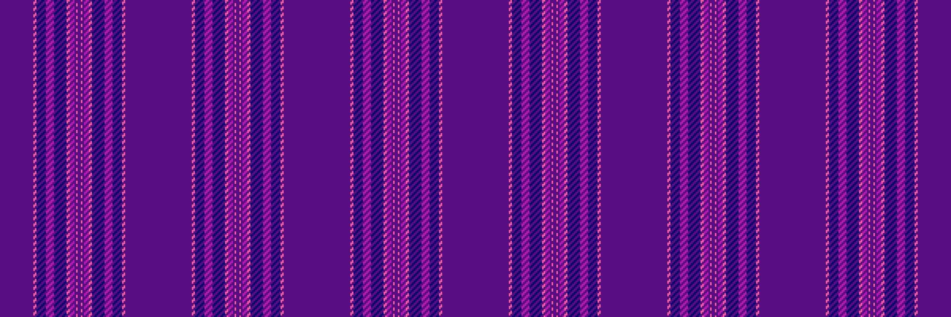 Panel textile background pattern, contemporary lines stripe fabric. Yard texture seamless vertical in violet and indigo colors. vector