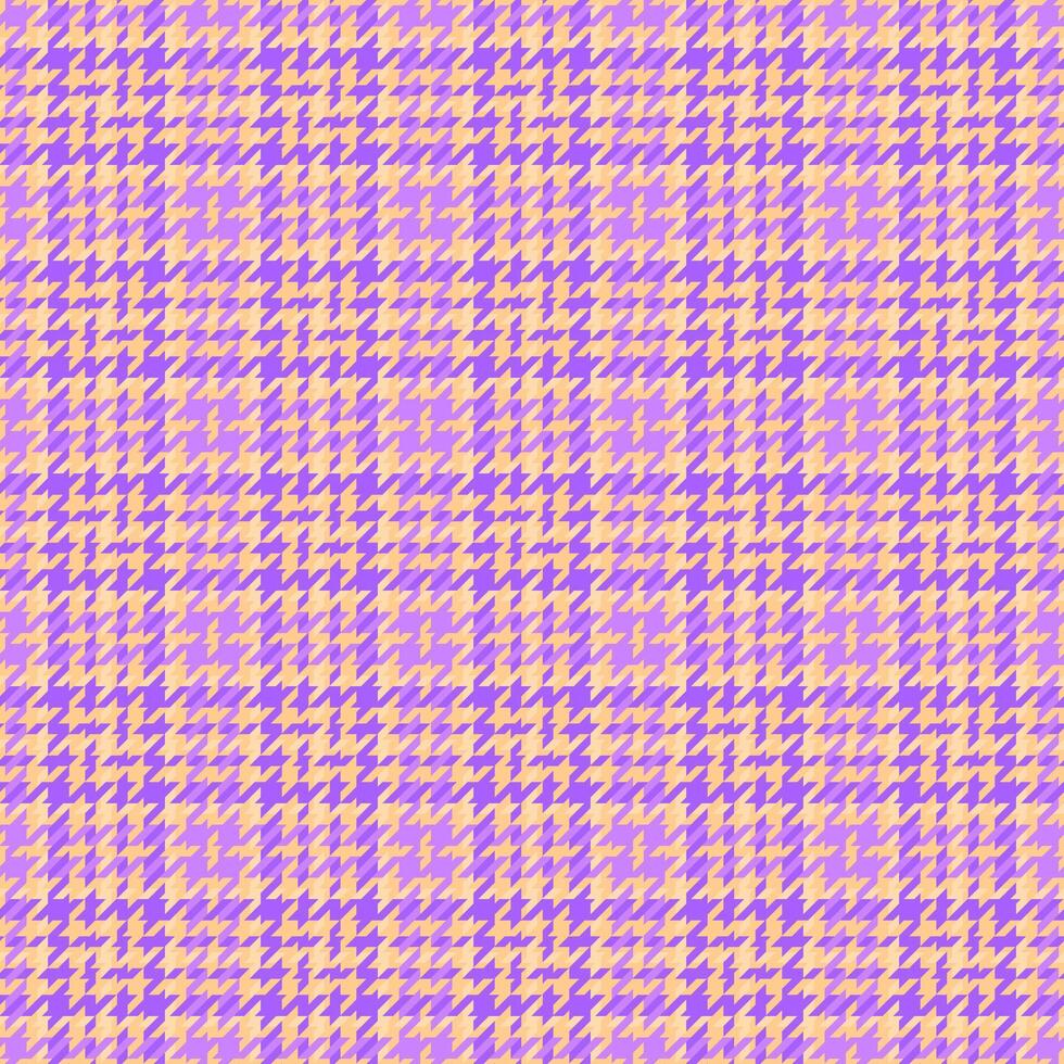 Art plaid textile seamless, robe tartan fabric. Contour background texture check pattern in violet and orange colors. vector