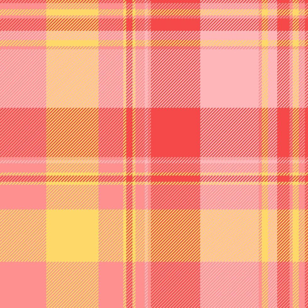 Inspiration check pattern fabric, bold tartan plaid. Collection seamless background textile texture in red and amber colors. vector