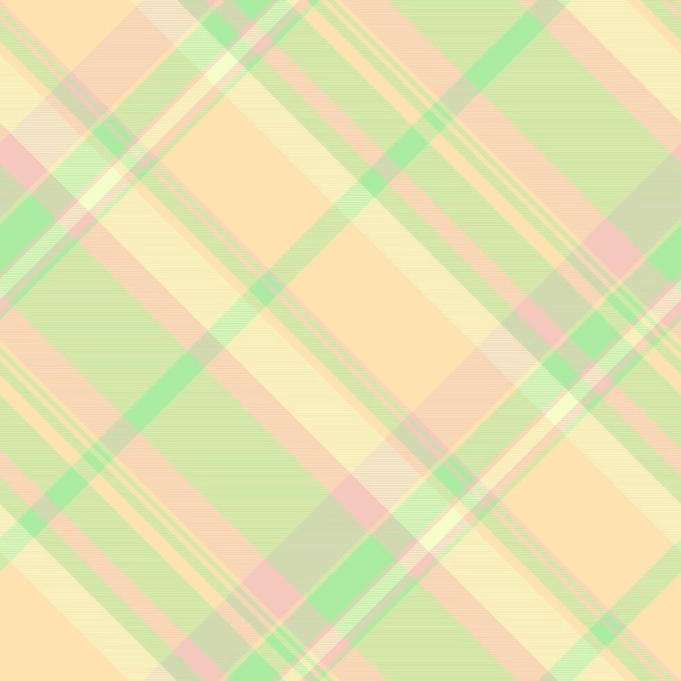 Wear textile check background, workshop fabric seamless . Vertical pattern texture plaid tartan in moccasin and light colors. vector