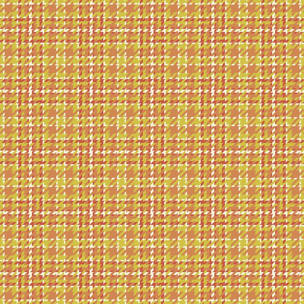 Chic check fabric background, new year seamless tartan . Relief pattern texture plaid textile in yellow and orange colors. vector