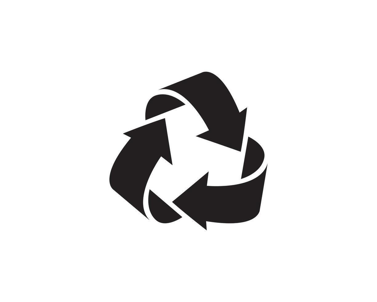 Recycling icon of arrows triangle. Eco friendly recycle symbol. environment mark vector