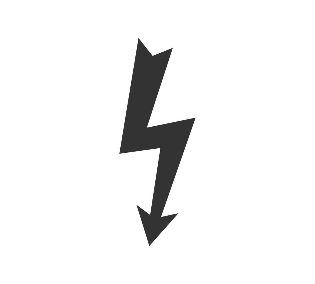 Power energy emblem. Electricity flash symbol. Charge or danger icon vector