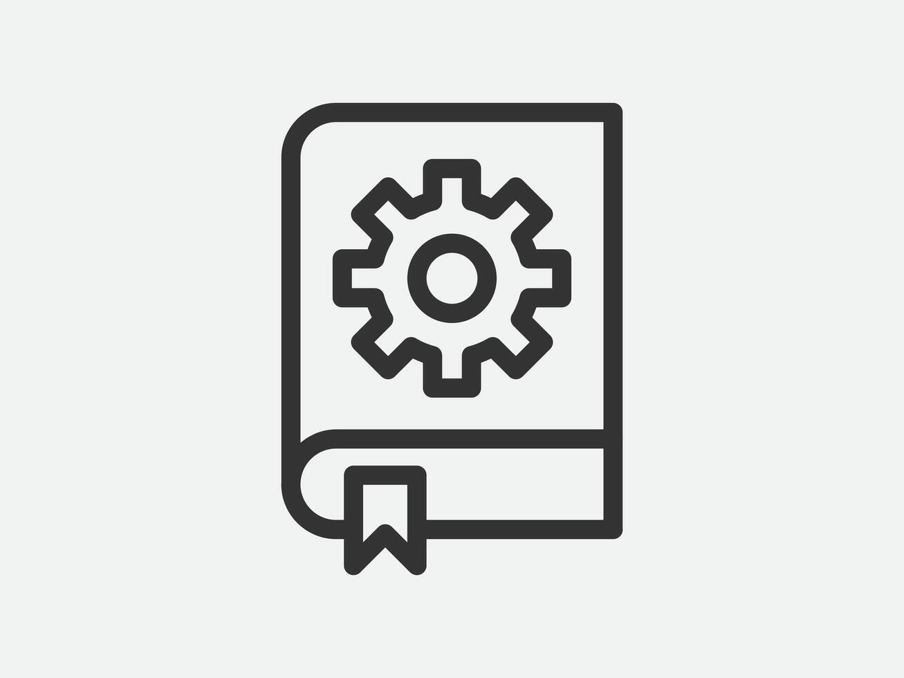 Guide icon , user manual. Service information document, instruction. vector