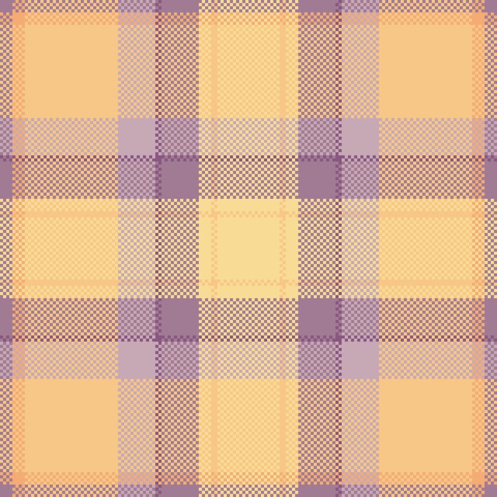 Pixel background design. Modern seamless pattern plaid. Square texture fabric. Tartan scottish textile. Beauty color madras ornament. vector