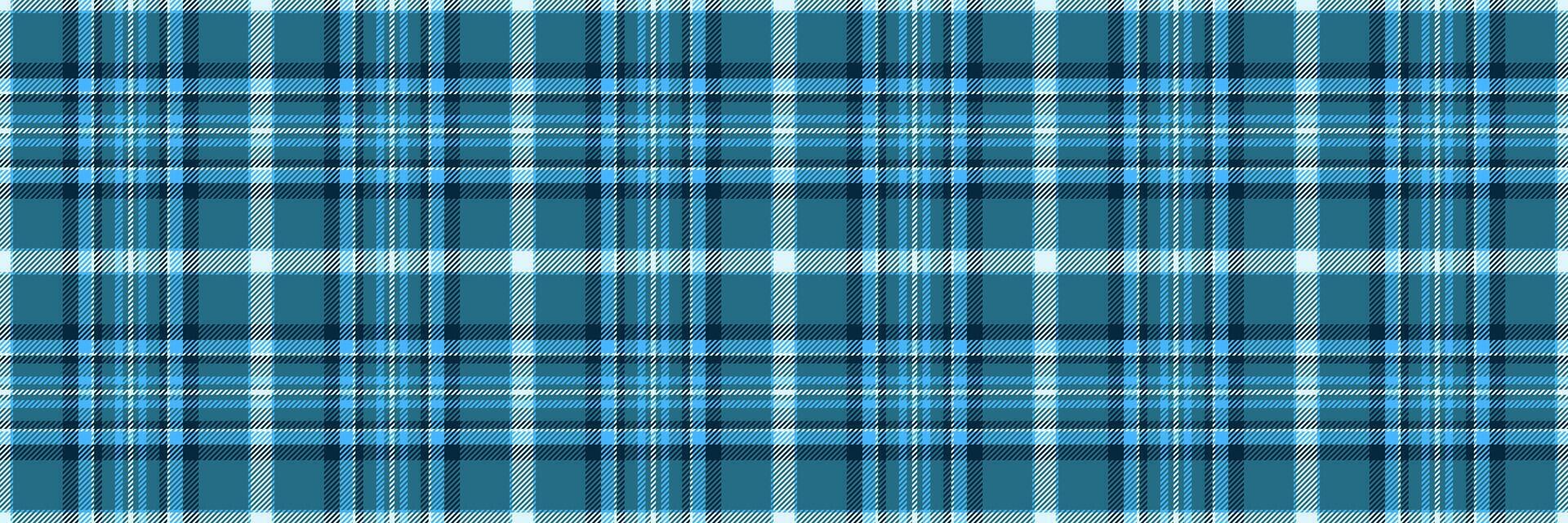 Mature background pattern texture, new textile seamless fabric. Shabby plaid tartan check in cyan and dark colors. vector