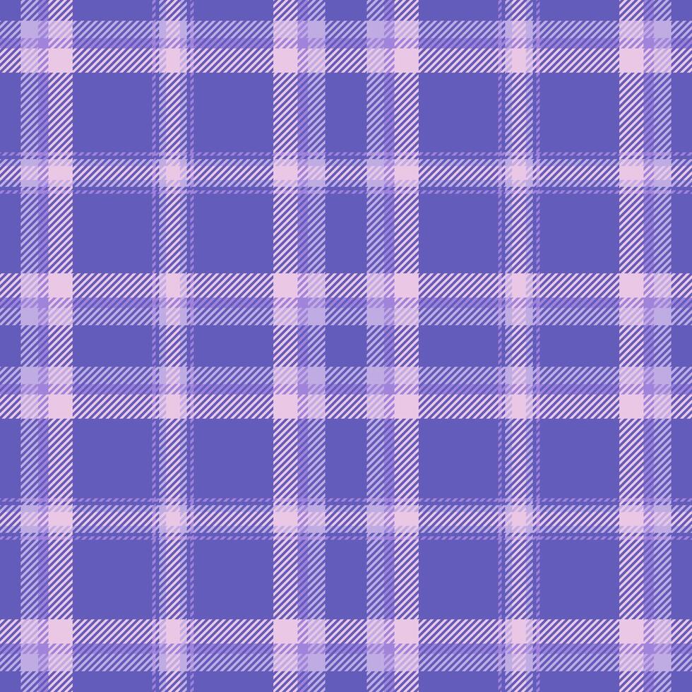 Style pattern check , fibrous fabric background seamless. Material tartan plaid texture textile in indigo and light colors. vector