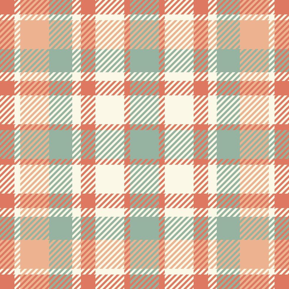 Rural tartan seamless textile, retro fabric texture plaid. Packaging pattern check background in old lace and red colors. vector