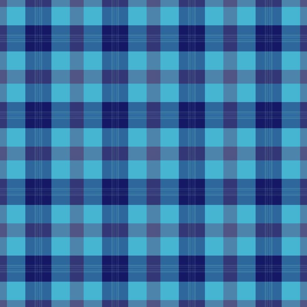 Customize textile tartan pattern, perfection seamless plaid. Tissue background texture check fabric in cyan and blue colors. vector