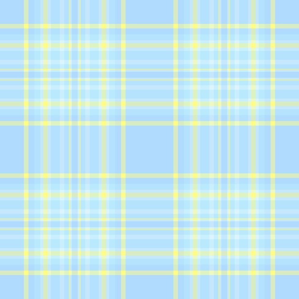 Business textile check plaid, wrapping pattern seamless fabric. Podium background texture tartan in light and cyan colors. vector