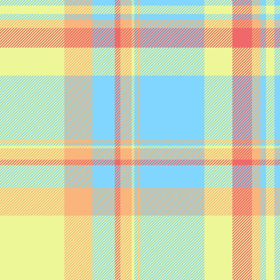 Dog tooth check seamless fabric, hipster pattern tartan. Relief plaid background textile texture in cyan and lime colors. vector
