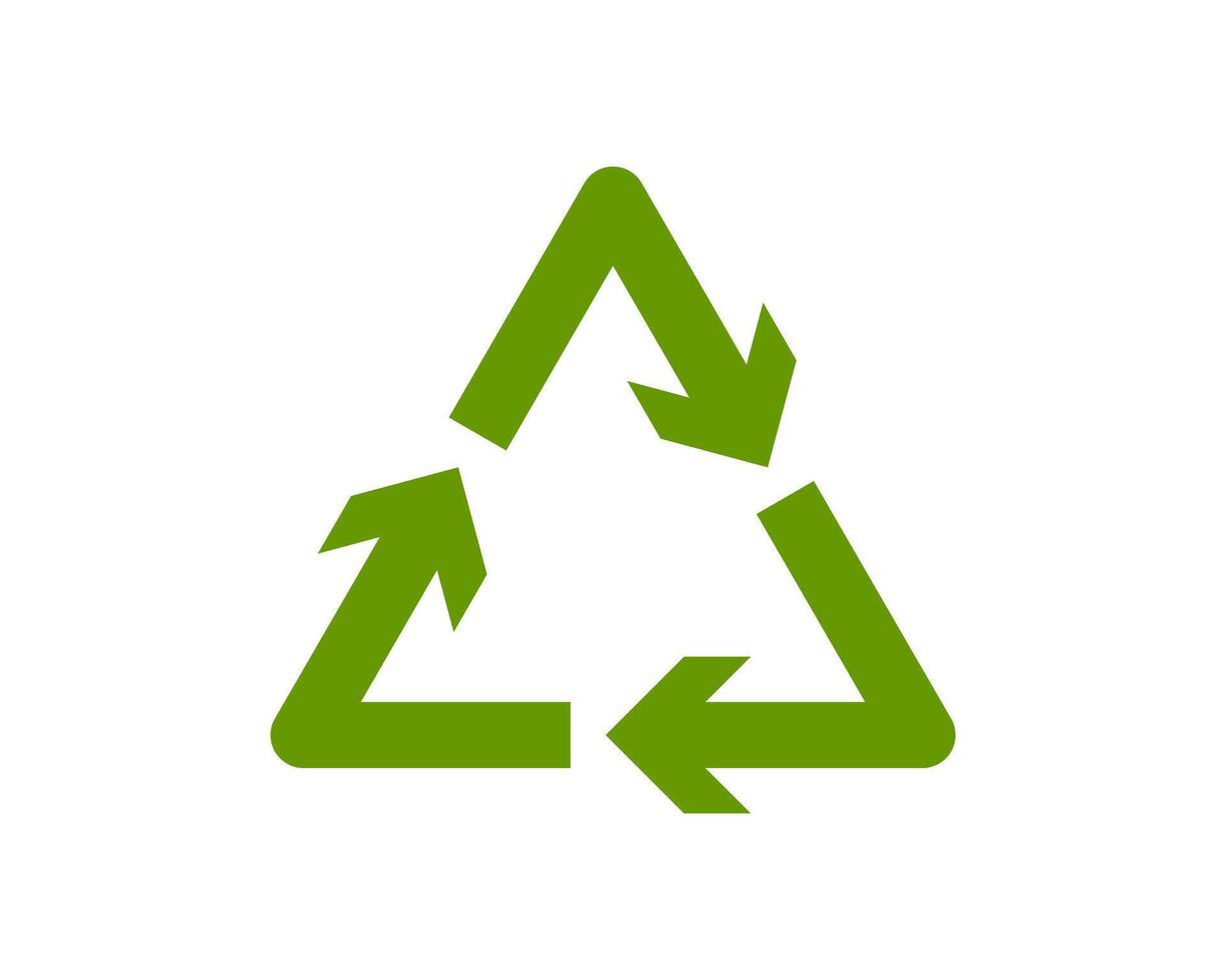 Recycling icon of arrows triangle. Eco friendly recycle symbol. environment mark vector