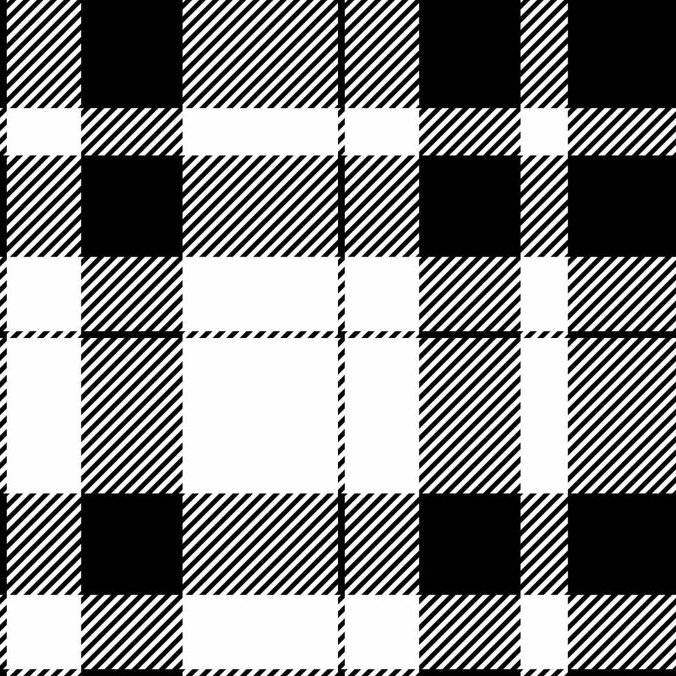 Bandanna plaid textile seamless, dining check fabric tartan. Tone pattern background texture in black and white colors. vector