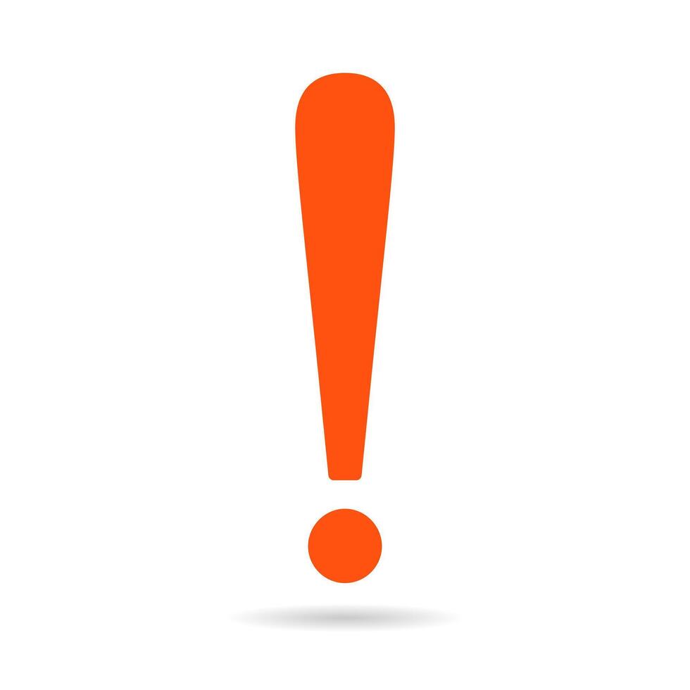 Exclamation mark icon, danger point symbol. Alert security sign. vector