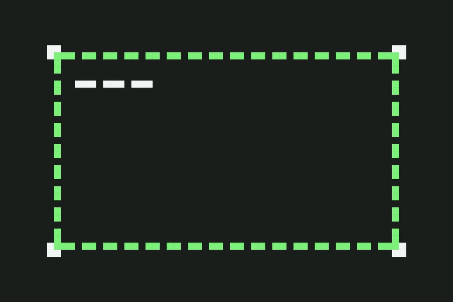 Pixel Art Retro Selected Area Frame, Text Window vector