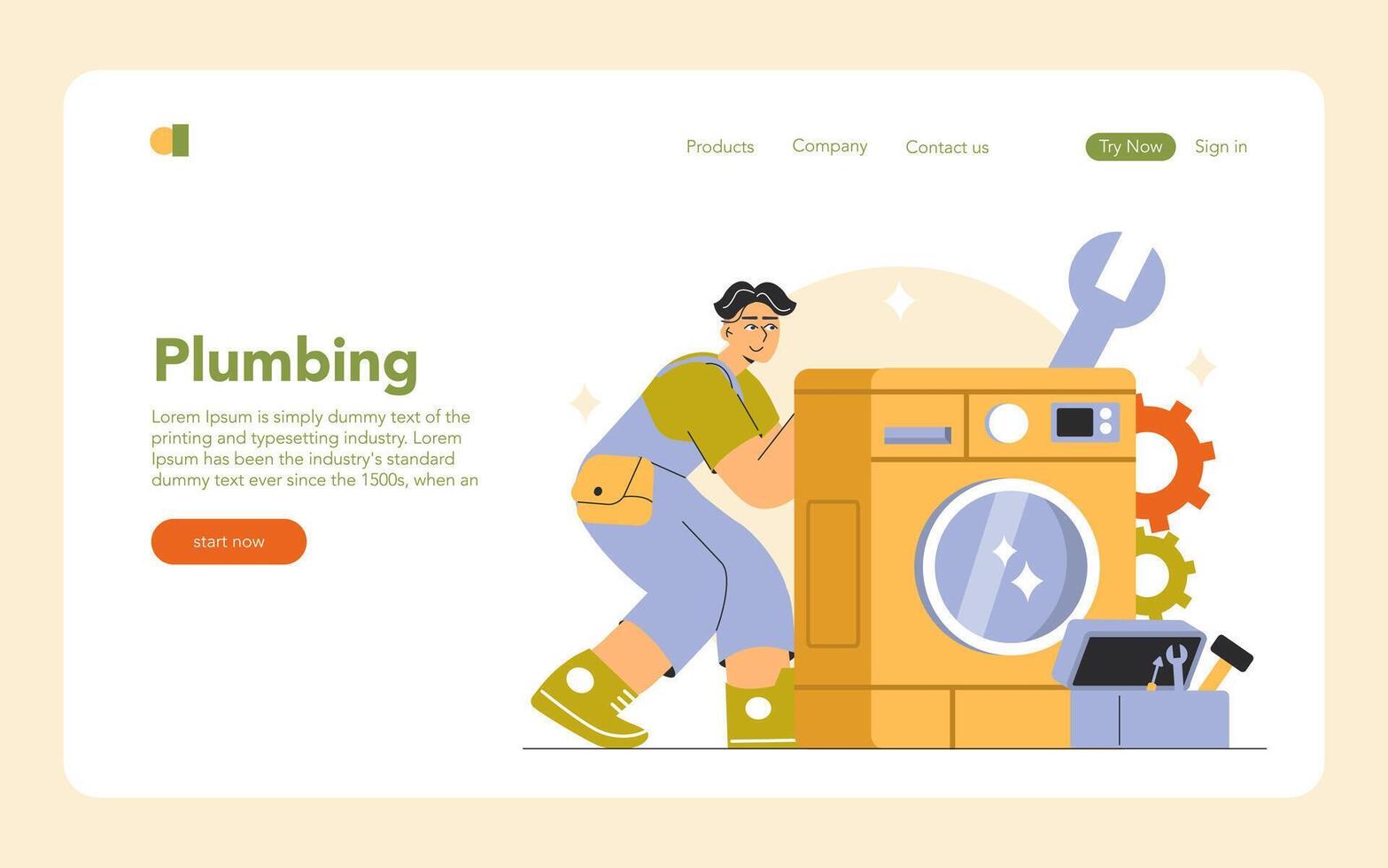 Working Professions. Flat Illustration vector
