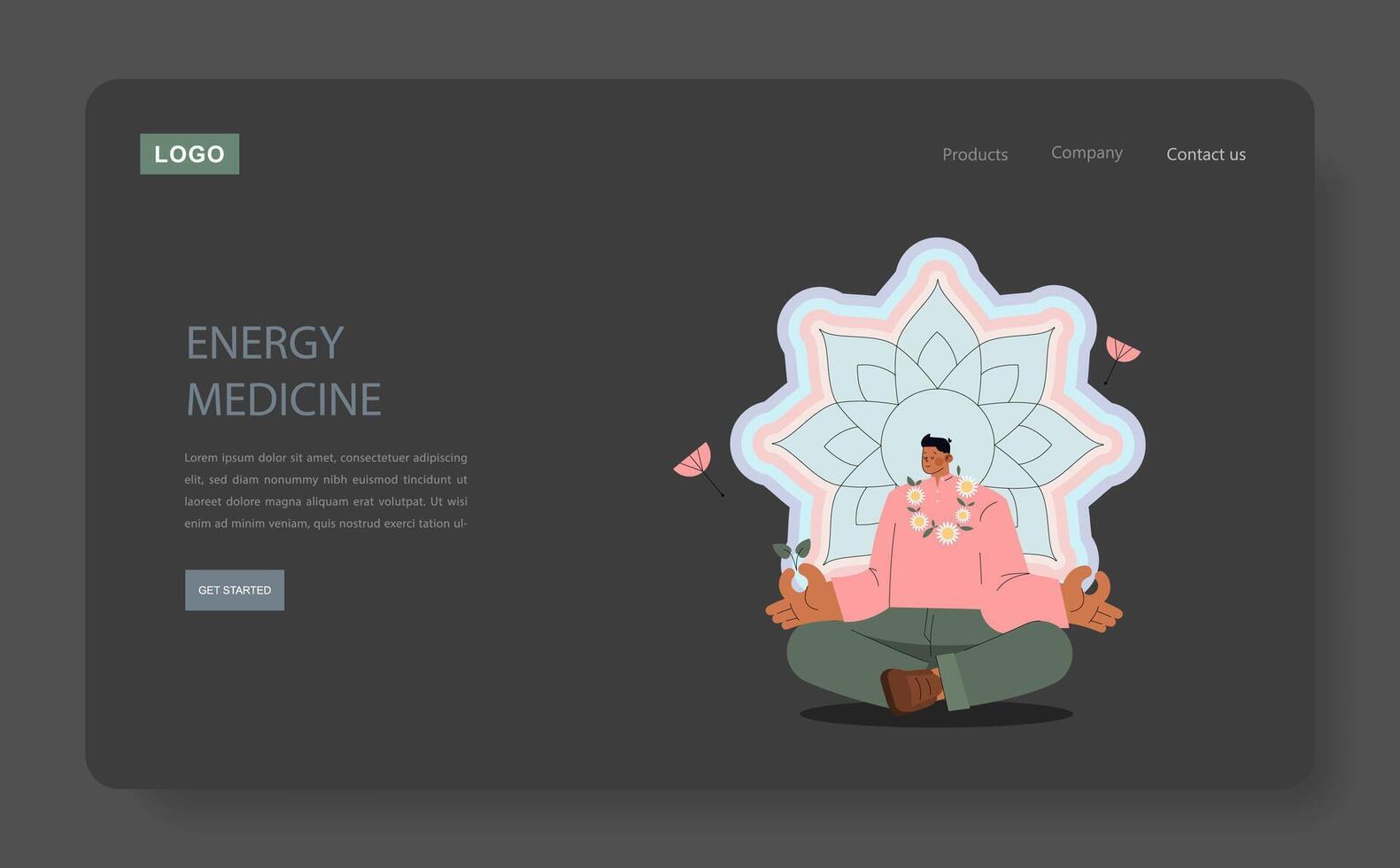 homeopathy. Flat Illustration vector