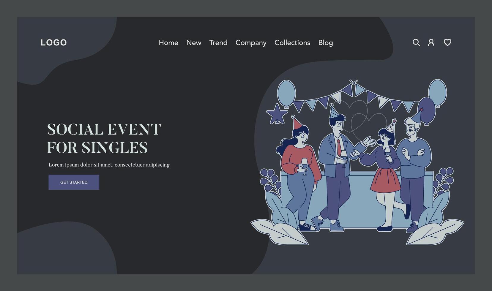 Join Us for an Exciting Social Event Tailored for Singles A Chance to Connect and Network vector
