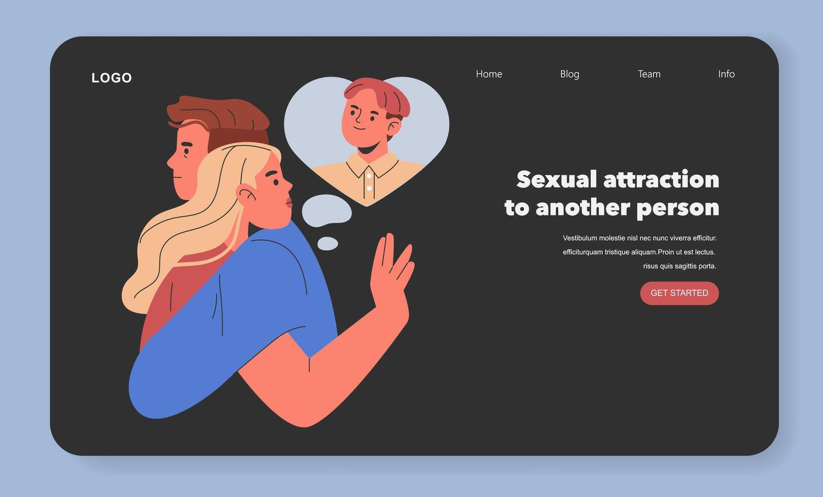 Reasons Why Women Cheat. Flat Illustration vector