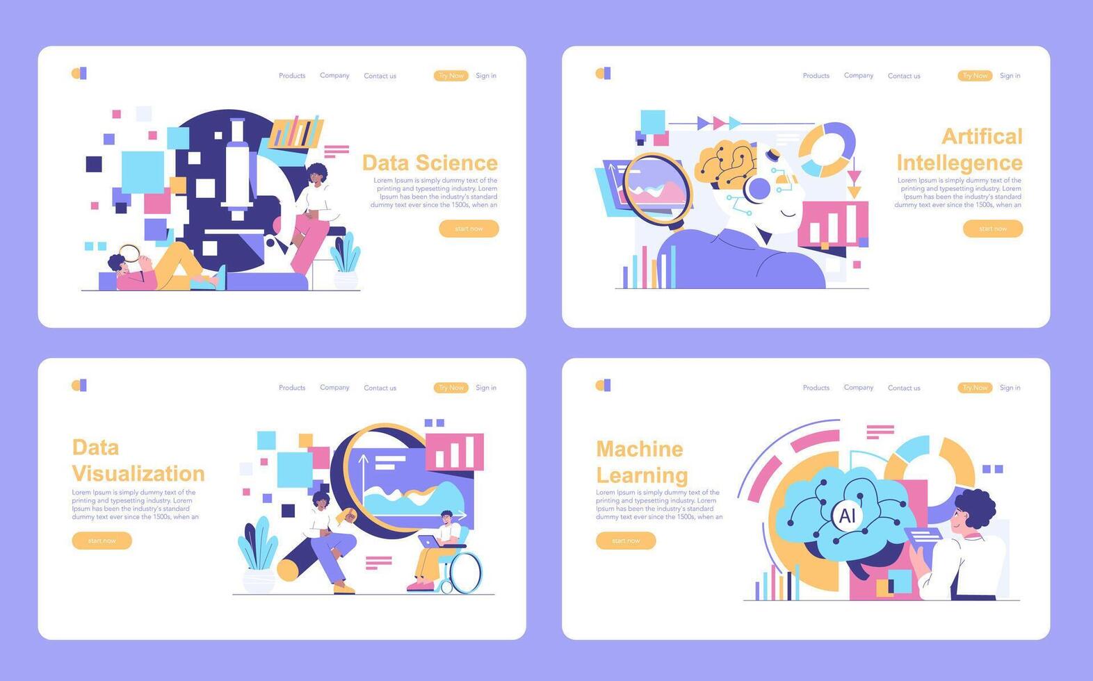 Data Science. Flat Illustration 51969573 Vector Art at Vecteezy