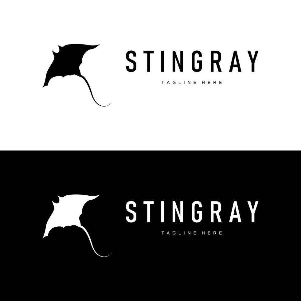 stingray logo design simple concept vector