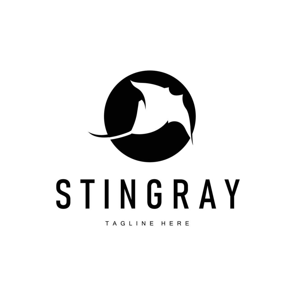 stingray design sea animal simple concept vector